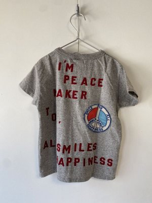 画像3: 50%off  DENIM DUNGAREE  742434 ビンテージテンジク PEACE TEE   3:グレー サイズ:130 (3)