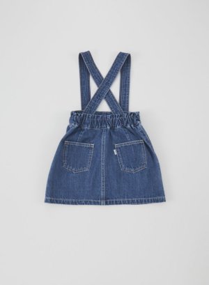 画像2: OCEAN&GROUND　Jr.サスペンダーツキデニムミニスカート (2)