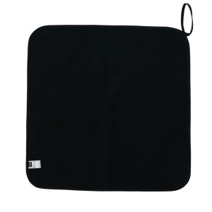 画像2: Hystericmini スクエアクロス 総柄 ループ付きハンドタオル 98:ブラック (2)