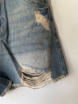 画像4: 40%off  Lovetoxic    ダメージデニムショートパンツ  51：ブルー (4)