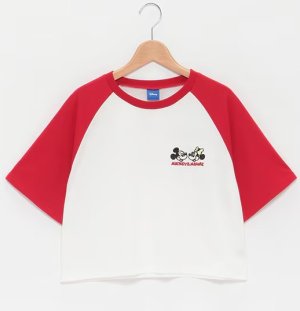 画像1: 30%off   Lovetoxic    【Disney】ラグラン半袖Tシャツ　10；赤 (1)