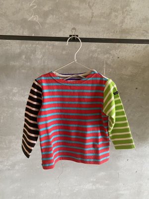 画像1: 40%off    2024秋冬　DENIMDUNGAREE　 ボーダーテンジク ボートネック TEE　91；クレイジー (1)
