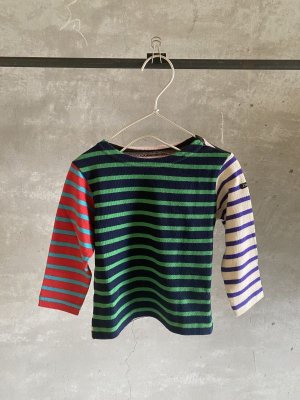 画像1: 40%off    2024秋冬　DENIMDUNGAREE　 ボーダーテンジク ボートネック TEE　93；クレイジー (1)