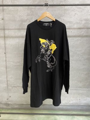 画像1: 30%off   2024AW　gomme(H)　　ロング長袖Tシャツ　　4；黒　サイズ；M (1)