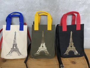 画像1: 30%off   2024AW　gomme　エッフェル塔ショルダーミニトートバッグ　　サイズ；M (1)