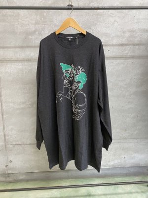 画像1: 30%off   2024AW　gomme(H)　　ロング長袖Tシャツ　　3；チャコール　サイズ；M (1)