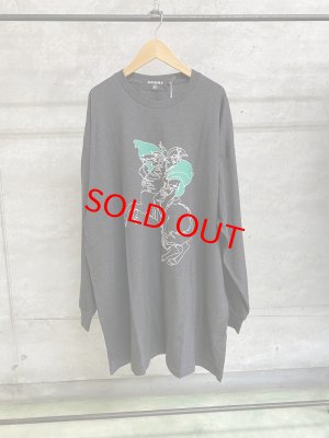 画像1: 40%off   2024AW　gomme(H)　　ロング長袖Tシャツ　　3；チャコール　サイズ；M (1)