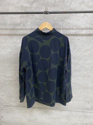 画像3: 40%off   2024秋冬 FITH    ベア天竺 ドットPT モックネックTシャツ 8;グリーン (3)