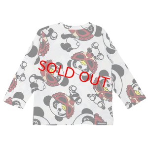 画像2: MY FIRST HYSTERIC　PANDA MINI総柄 長袖Tシャツ　　04：ホワイト系 (2)