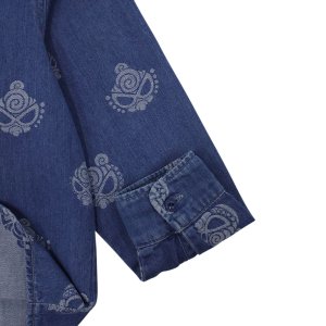 画像3: Hystericmini MINI FACE デニム ジャガード フード付きシャツ 45;インディゴ (3)