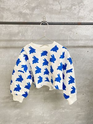画像1: 30%off   2024AW　UNIONINI　　cropped sweatshirt　　 カラー；white　　 (1)