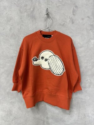 画像1: 30%off   nunuforme 　inuinuファーワッペントレーナー　　ORANGE (1)