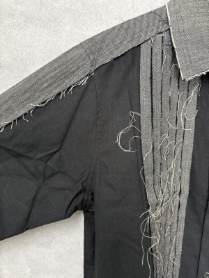 画像4: 40%off   nunuforme  裁ち切りツイルシャツ　　BLACK　　サイズ；2（163） (4)