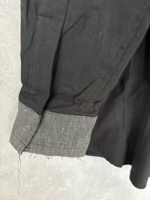 画像5: 40%off   nunuforme  裁ち切りツイルシャツ　　BLACK　　サイズ；2（163） (5)