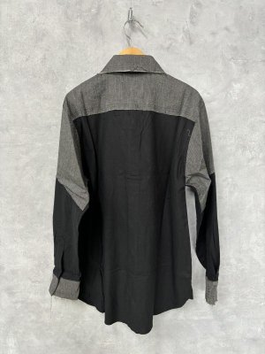 画像2: 40%off   nunuforme  裁ち切りツイルシャツ　　BLACK　　サイズ；2（163） (2)