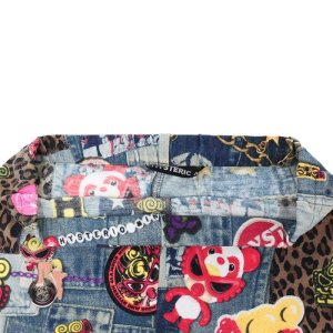 画像3: Hystericmini SCRATCH DENIM総柄 Viscotex 10分丈レギンス 49;インディゴ (3)