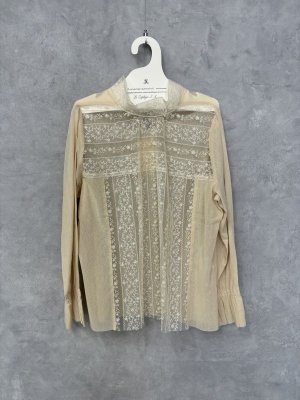 画像1: 30%off   2024AW  Bon Vieux Temps　レースブラウス　　12；IVORY (1)