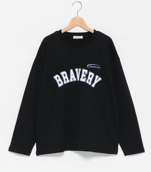 画像1: 30%off   Lovetoxic  【LTXC】カレッジプリント長袖Tシャツ　80；クロ (1)