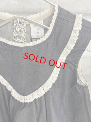 画像2: toi toi toi    ダヤントップスセット　　navy (2)