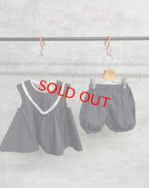 画像1: toi toi toi    ダヤントップスセット　　navy (1)