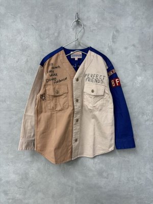 画像1: 40%off    2024秋冬　DENIMDUNGAREE　  	ツイル落書きシャツ　91；クレイジー (1)