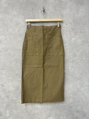 画像1: 30%off   NATURAL LAUNDRY　ロイカストレッチデニムナロースカート　　630；ベージュ (1)
