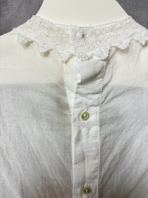 画像4: 40%off   2024AW  Bon Vieux Temps　レースブラウス　　10；WHITE　　サイズ；2 (4)