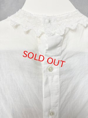 画像4: 40%off   2024AW  Bon Vieux Temps　レースブラウス　　10；WHITE　　サイズ；2 (4)
