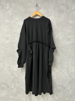 画像1: フランキーグロウ　SOCK HEELS  JERSEY DRESS      BLACK    サイズ；F2 (1)
