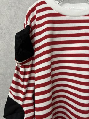 画像2: 40%off    フランキーグロウ SOCK HEELS  BORDER L/S TEE  RED BORDER (2)