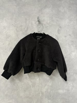 画像1: 30%off   nunuforme 　ボアショートブルゾン   black (1)