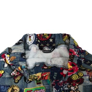 画像3: Hystericmini SCRATCH DENIM総柄 Viscotex 膝下丈 サルエルパンツ   49;インディゴ (3)