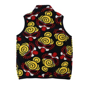 画像2: Hystericmini MINI FACE総柄 マイクロフリース ベスト  14;ブラック系 (2)