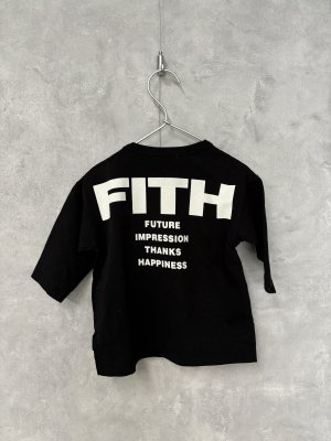 画像3: 40%off   2024秋冬　FITH  　さらさら天竺　バックロゴ　Tシャツ　2；黒 (3)