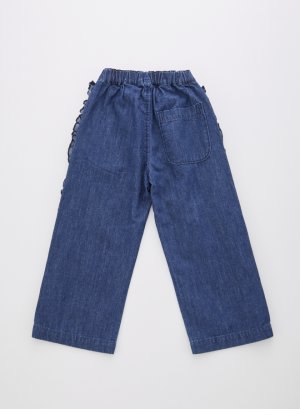 画像2: OCEAN&GROUND　サイドフリルデニムパンツ (2)