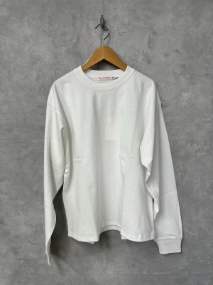画像1: 30%off  ALL HOURS 　AMERICAN COTTON LONG SLEEVE TEE   A.WHITE (1)