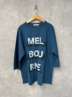 画像1: 30%off  ALL HOURS 　RAGRAN SLEEVE GARMENT DYED 3/4 TEE    C.BLUE (1)