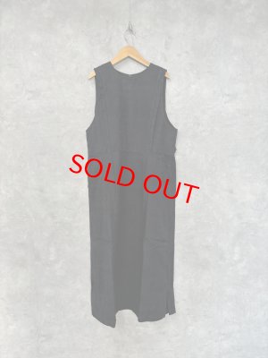 画像1: 30%off   doux blue　コットンリネンJQワンピース　55；ブラック　サイズ；F (1)