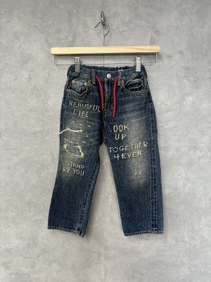 画像1: 40%off    2024秋冬　DENIMDUNGAREE　　　12ozHOME MADEデニム ラクガキ イージー PN　　14；ブルー (1)
