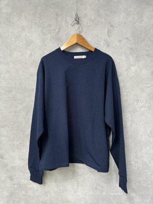 画像1: 30%off  ALL HOURS 　AMERICAN COTTON LONG SLEEVE TEE    C.NAVY (1)