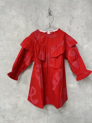 画像1: 30%off   フランキーグロウ　ORG.PT GURUGURU  DUBBLE FRILL DRESS　　カラー:RED (1)