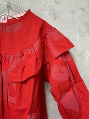 画像2: 40%off    フランキーグロウ ORG.PT GURUGURU  DUBBLE FRILL DRESS  カラー:RED (2)
