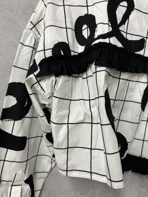 画像5: 40%off    フランキーグロウ BACK FRILL CROPPED LENGH SHIRT      カラー; WHITE-BLACK     サイズ;(F2) (5)