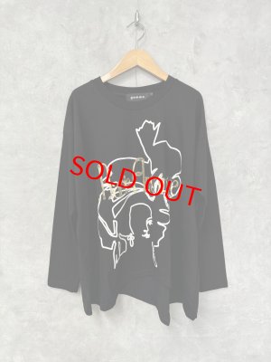 画像1: 40%off   2024AW gomme Tシャツ 4:ブラック  サイズ;M (1)