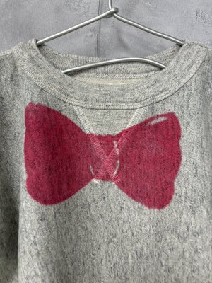 画像2: 50%off   2024秋冬　GTH　　ウラキモウ リボン スウェット　　3；グレー (2)