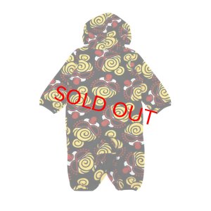 画像2: MY FIRST HYSTERIC　MINI FACE総柄 マイクロフリース カバーオール　　14；ブラック系　　サイズ；F(70-80cm) (2)