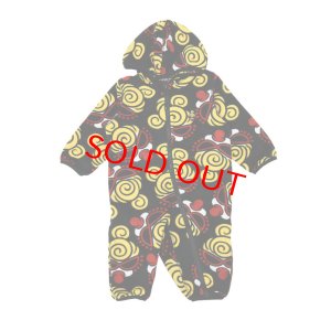 画像1: MY FIRST HYSTERIC　MINI FACE総柄 マイクロフリース カバーオール　　14；ブラック系　　サイズ；F(70-80cm) (1)