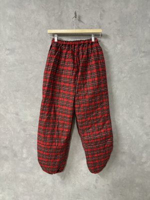 画像3: 40%off    フランキーグロウ  GURUGURU QUILTINGSIDE GATHERED PANTS  カラー:RED CHECKED サイズ;F1  (3)