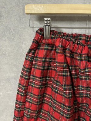 画像2: 40%off    フランキーグロウ  GURUGURU QUILTINGSIDE GATHERED PANTS  カラー:RED CHECKED サイズ;F1  (2)