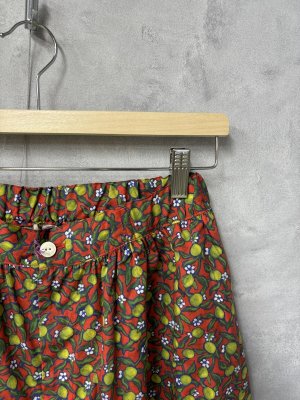 画像2: Lilou&Lily  リバティプリント ワイドパンツ A.RED   size:38 (2)